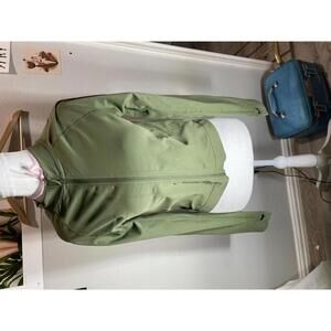 JoyLab Stylish Green Zip-Up Athletic Jacket Size L
